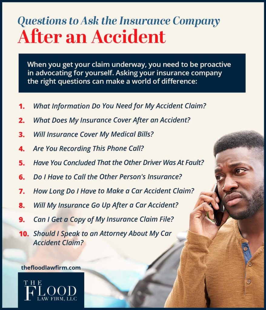 questions to ask the insurance company after an accident