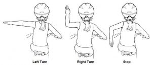 hand turn signals for pedestrian safety