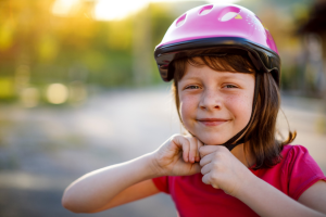 child with helmet 