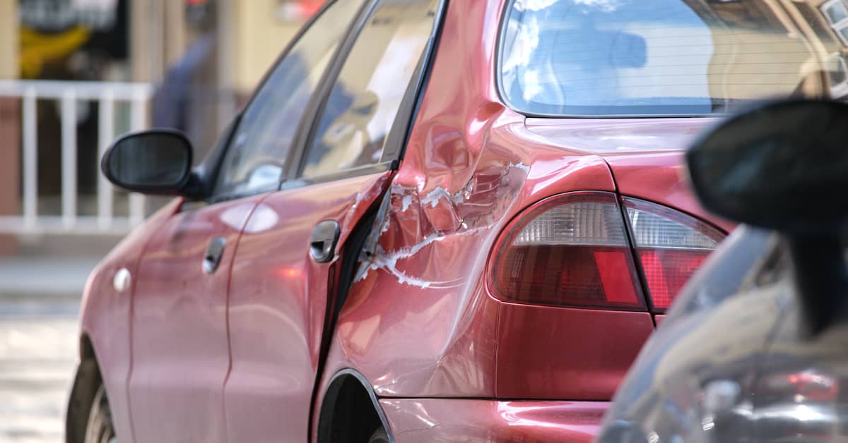 damage to a car after a hit and run