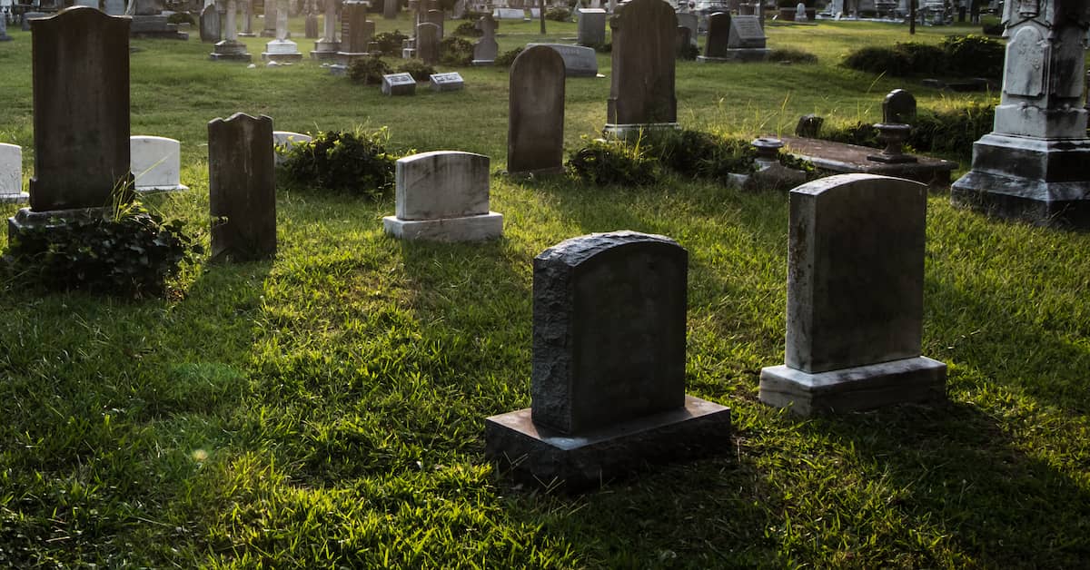 headstones in a graveyard