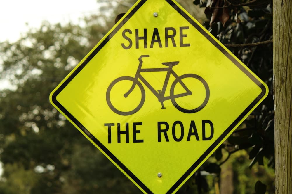 "Share the Road" sign for bicycles






