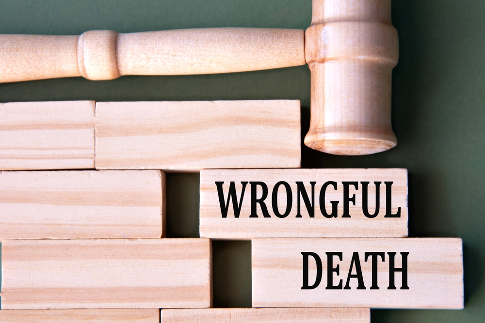 Middletown wrongful death lawyer concept with wooden blocks reading wrongful death and a gavel.