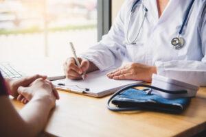Doctor discusses a patient's health history